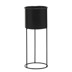 Fioriera da Giardino in Metallo Nero h30 cm diametro 12 cm