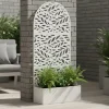 Fioriera Rettangolare con Separé Decorativo Bianca