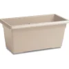 Fioriera Rettangolare Linea Mediterraneo Bianco Travertino 80 cm