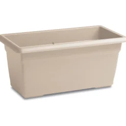 Fioriera Rettangolare Linea Mediterraneo Bianco Travertino 80 cm