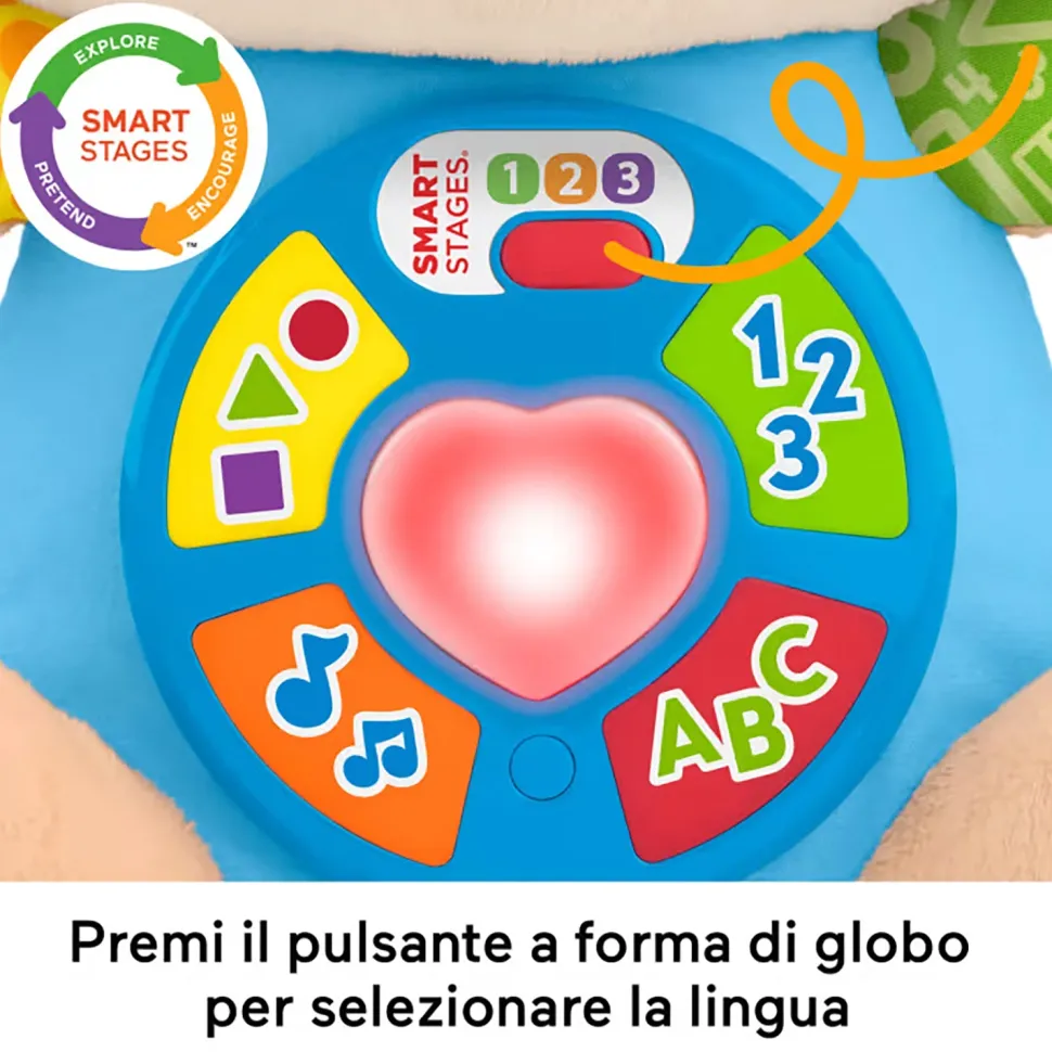 Fisher-Price Cagnolino Smart Stages Laugh & Learn Ridi e Impara Peluche Musicale