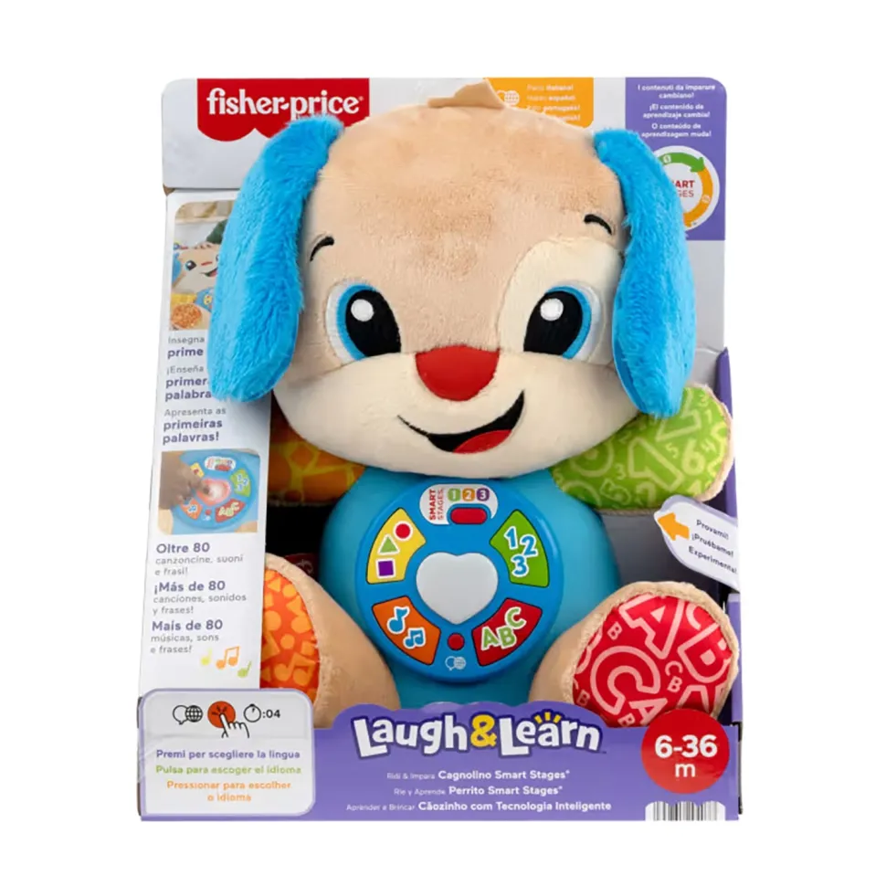 Fisher-Price Cagnolino Smart Stages Laugh & Learn Ridi e Impara Peluche Musicale