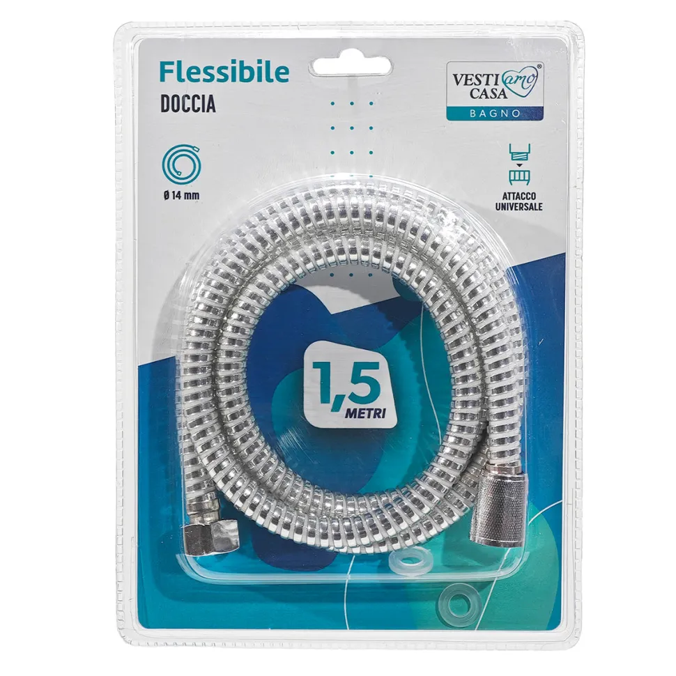 Flessibile Doccia Universale Cromato 1,5 metri