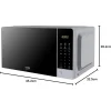 Forno Microonde Grigio 20 litri 700 Watt