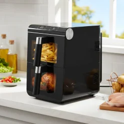 Friggitrice ad Aria Doppio Cestello Chef Fry 11 litri 2800 Watt