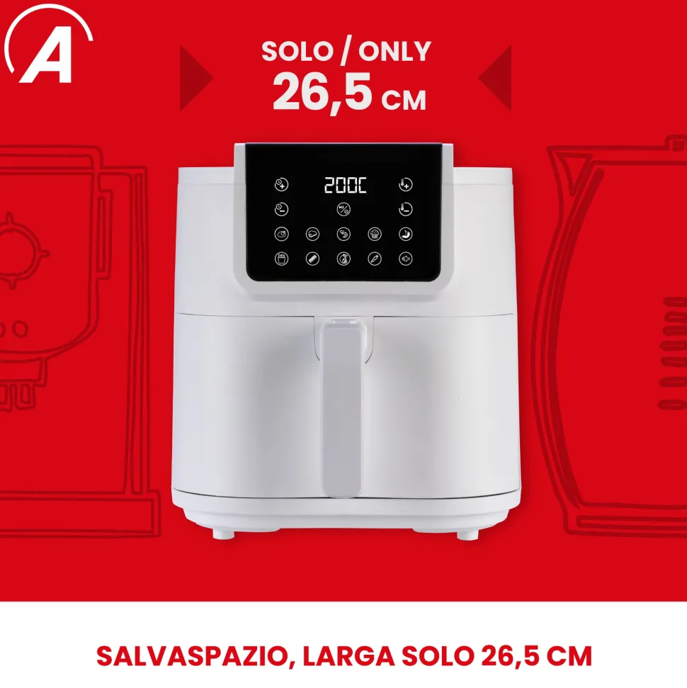 Friggitrice ad aria Friggisana Infinity 8 litri 1700 Watt