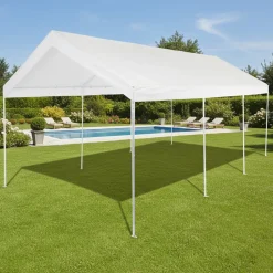 Gazebo da Giardino Bianco 3x6 metri