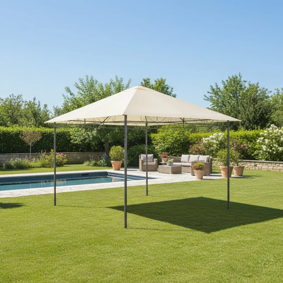 Gazebo da Giardino Ècru 3x3 metri