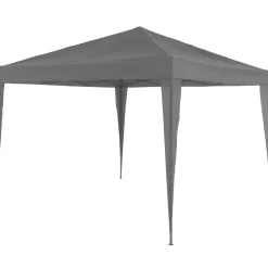 Gazebo da giardino Richiudibile in acciaio Antracite con telo Grigio 3x3 metri