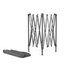 Gazebo da giardino Richiudibile in acciaio Antracite con telo Grigio 3x3 metri