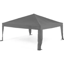 Gazebo da giardino Richiudibile in acciaio Antracite con telo Grigio 3x3 metri
