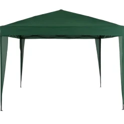 Gazebo da giardino Richiudibile in acciaio Antracite con telo Verde 3x3 metri