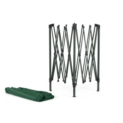Gazebo da giardino Richiudibile in acciaio Antracite con telo Verde 3x3 metri