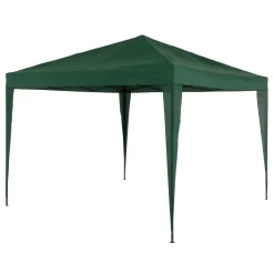 Gazebo da giardino Richiudibile in acciaio Antracite con telo Verde 3x3 metri