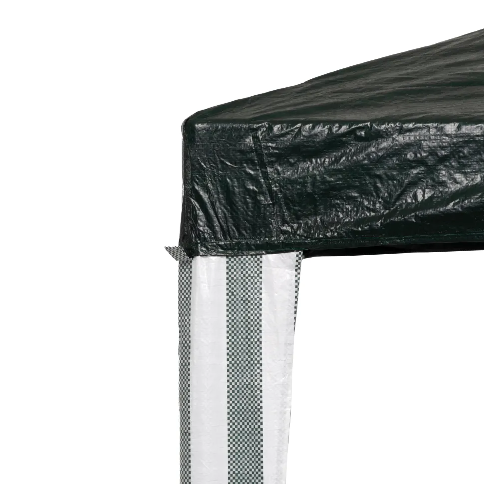 Gazebo da Giardino Verde in Metallo 3x3 metri