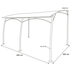 Gazebo Pergola Ècru 3x4 metri