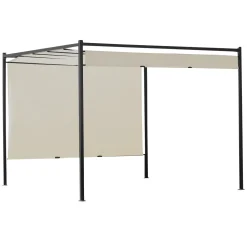 Gazebo Pergola Orientabile Telo Ècru 3x3 metri