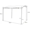 Gazebo Veranda con telo Grigio 2,5x3 metri