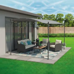 Gazebo Veranda con telo Grigio 2,5x3 metri