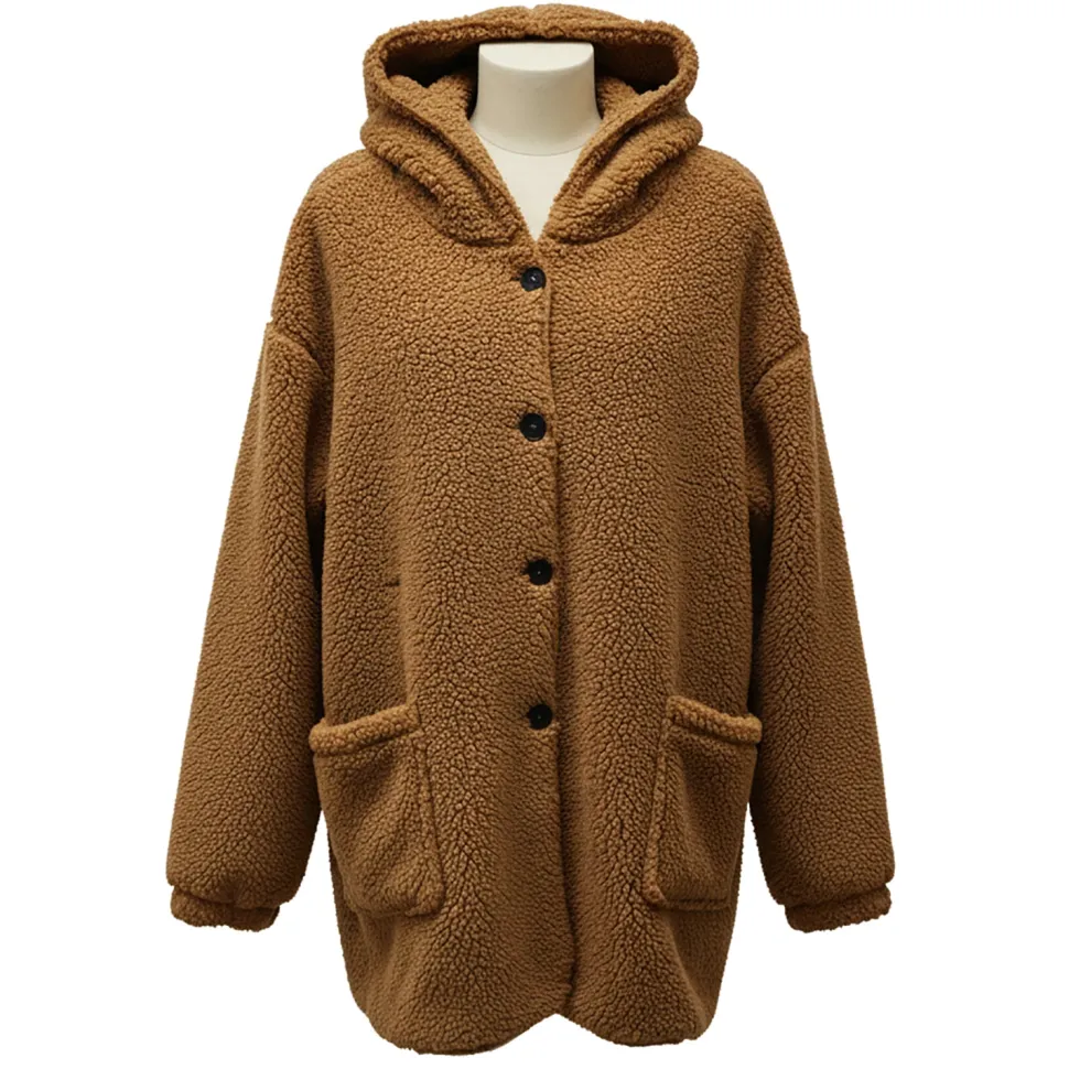 Giacca Plaid MyBear Unisex con Tasche e Cappuccio