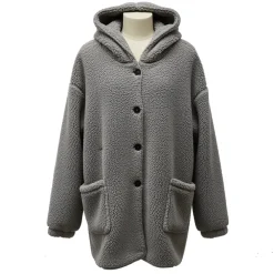 Giacca Plaid MyBear Unisex con Tasche e Cappuccio