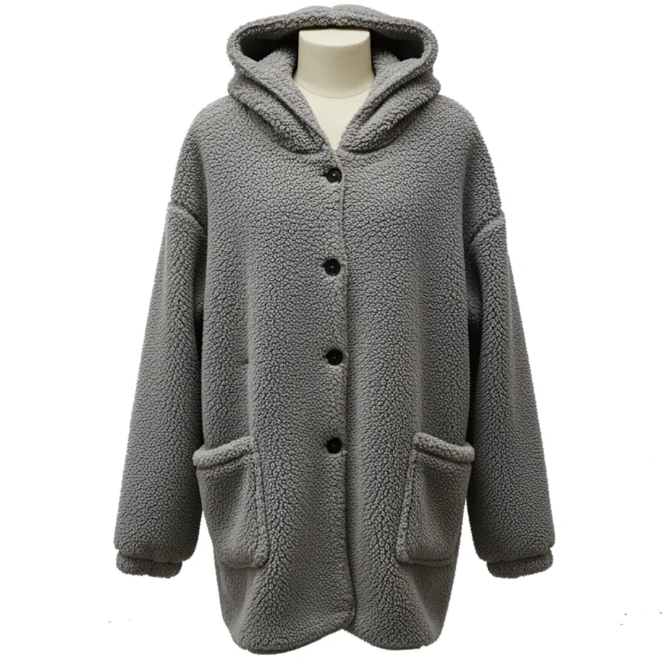 Giacca Plaid MyBear Unisex con Tasche e Cappuccio