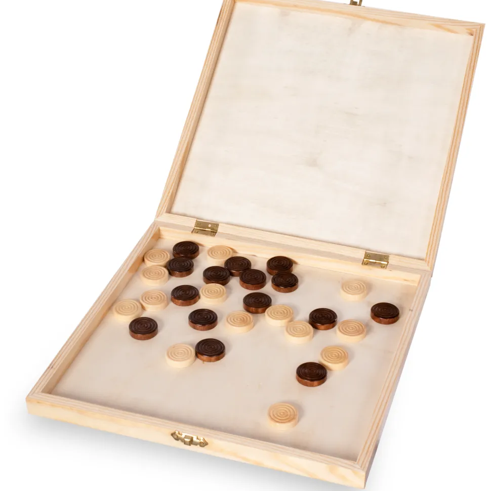 Gioco da tavolo 2 in 1 in legno Dama & Tris