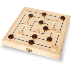 Gioco da tavolo 2 in 1 in legno Dama & Tris