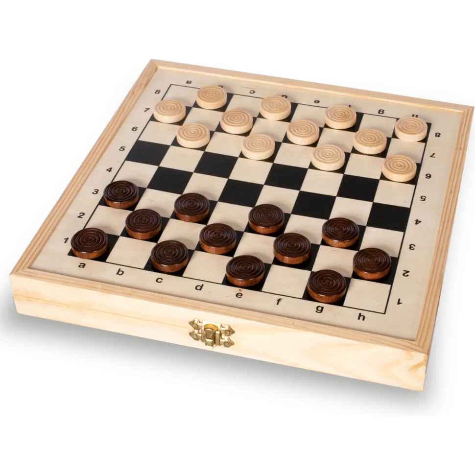 Gioco da tavolo 2 in 1 in legno Dama & Tris