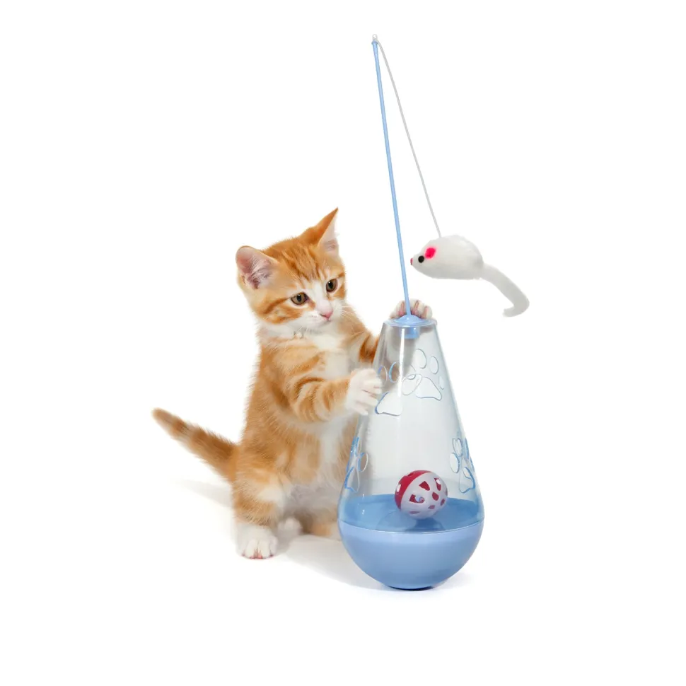 Gioco per Gatti Cat Tumbler Toy con Pallina e Topolino Oscillante