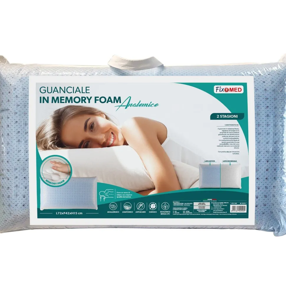 Guanciale Memory Foam Anatomico Doppia Stagione