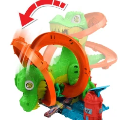 Hot Wheels City T-Rex Battaglia Infuocata – Playset con Macchinina 1:64