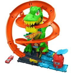 Hot Wheels City T-Rex Battaglia Infuocata – Playset con Macchinina 1:64