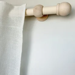 Kit Bastone in Legno per Tende Elisa Grezzo