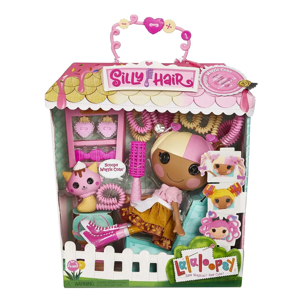 Lalaloopsy Silly Hair Bambola Scoops Waffle Cone con Accessori