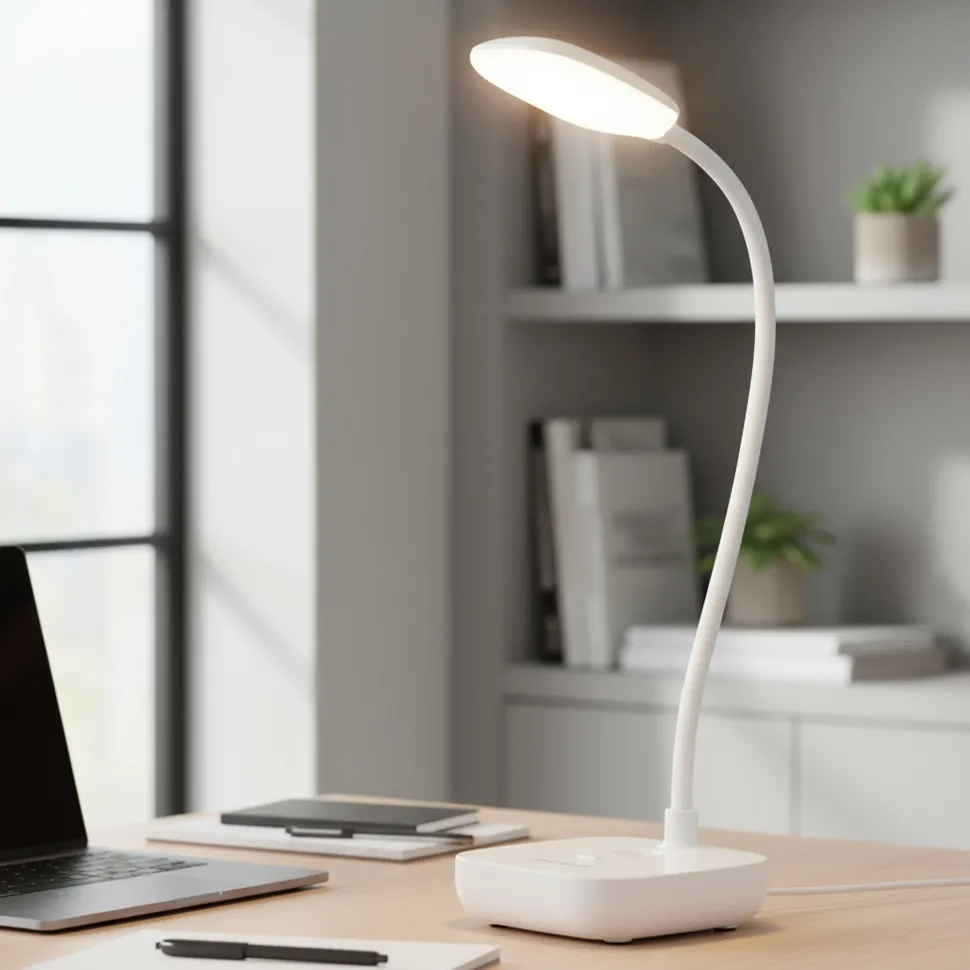 Lampada da Scrivania LED con Stand Smartphone e Ricarica USB