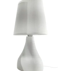 Lampada da Tavolo in Ceramica e Lino h31cm