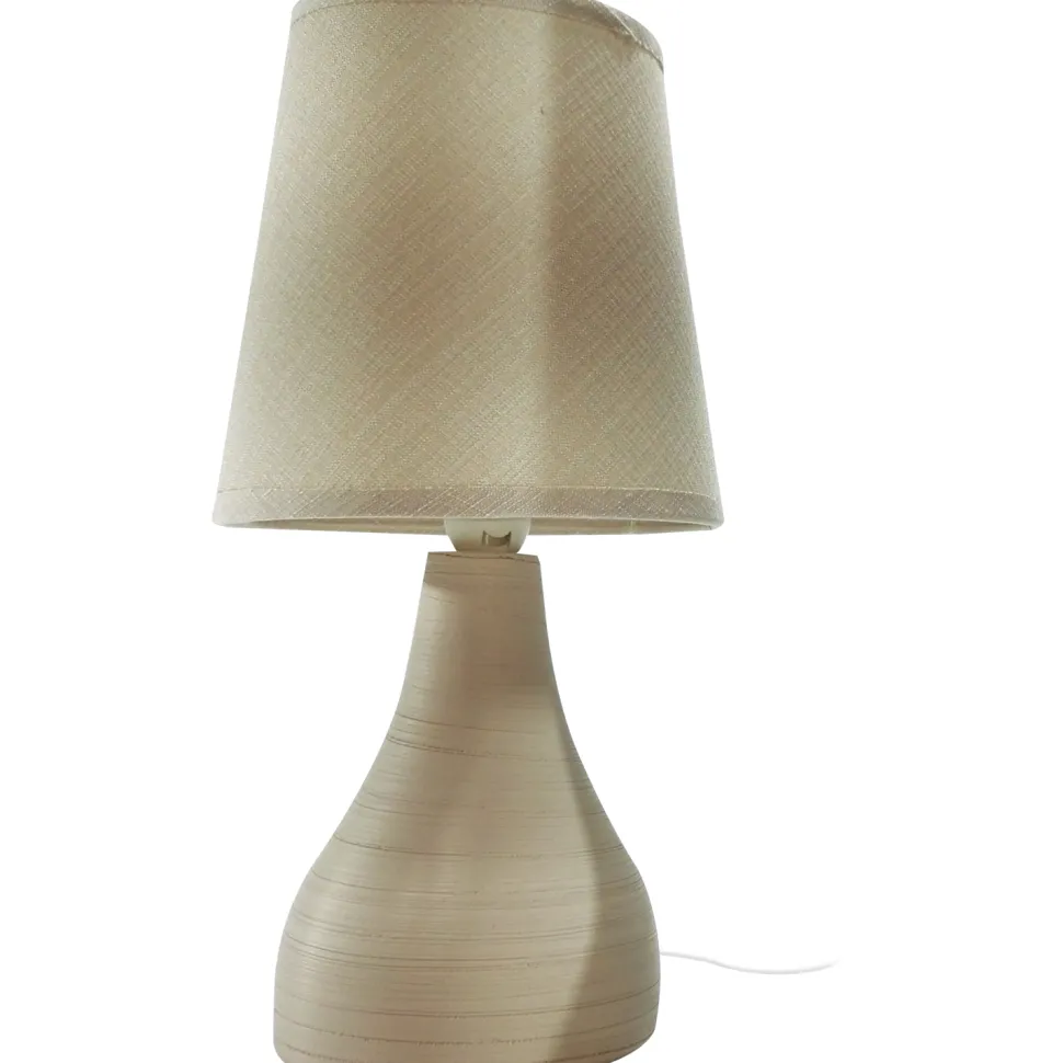 Lampada da Tavolo in Ceramica e Lino h31cm