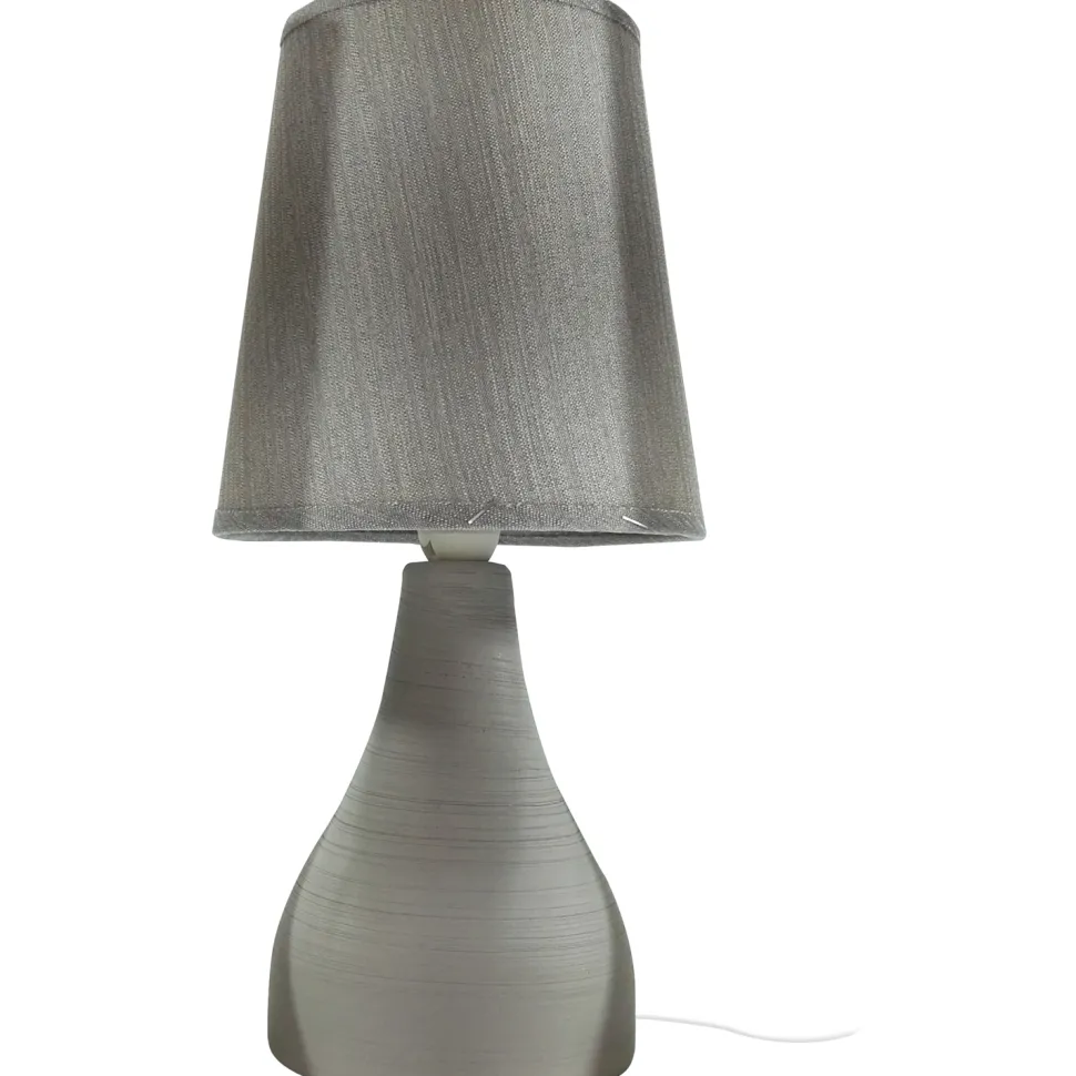 Lampada da Tavolo in Ceramica e Lino h31cm