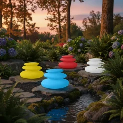 Lampada Led Ricaricabile Multicolor da esterno con telecomando MooNy 40x34 cm