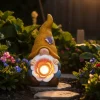 Lampada Solare Decorativa da Giardino Gnomo Luce Calda h38 cm