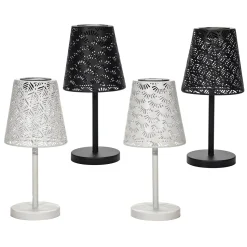 Lampada Solare LED da Esterno in Metallo Luce Naturale h28 cm