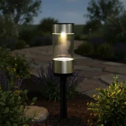 Lampada Solare Led da esterno Segnapasso Luce Calda