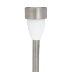 Lampada Solare Led da giardino in Acciaio Inox Effetto Fiamma Luce Calda