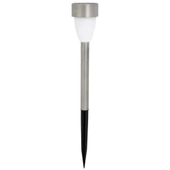 Lampada Solare Led da giardino in Acciaio Inox Effetto Fiamma Luce Calda
