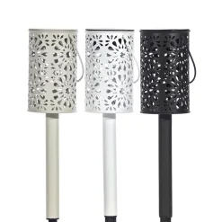 Lampada Solare Led da giardino in metallo con picchetto h40,5 cm