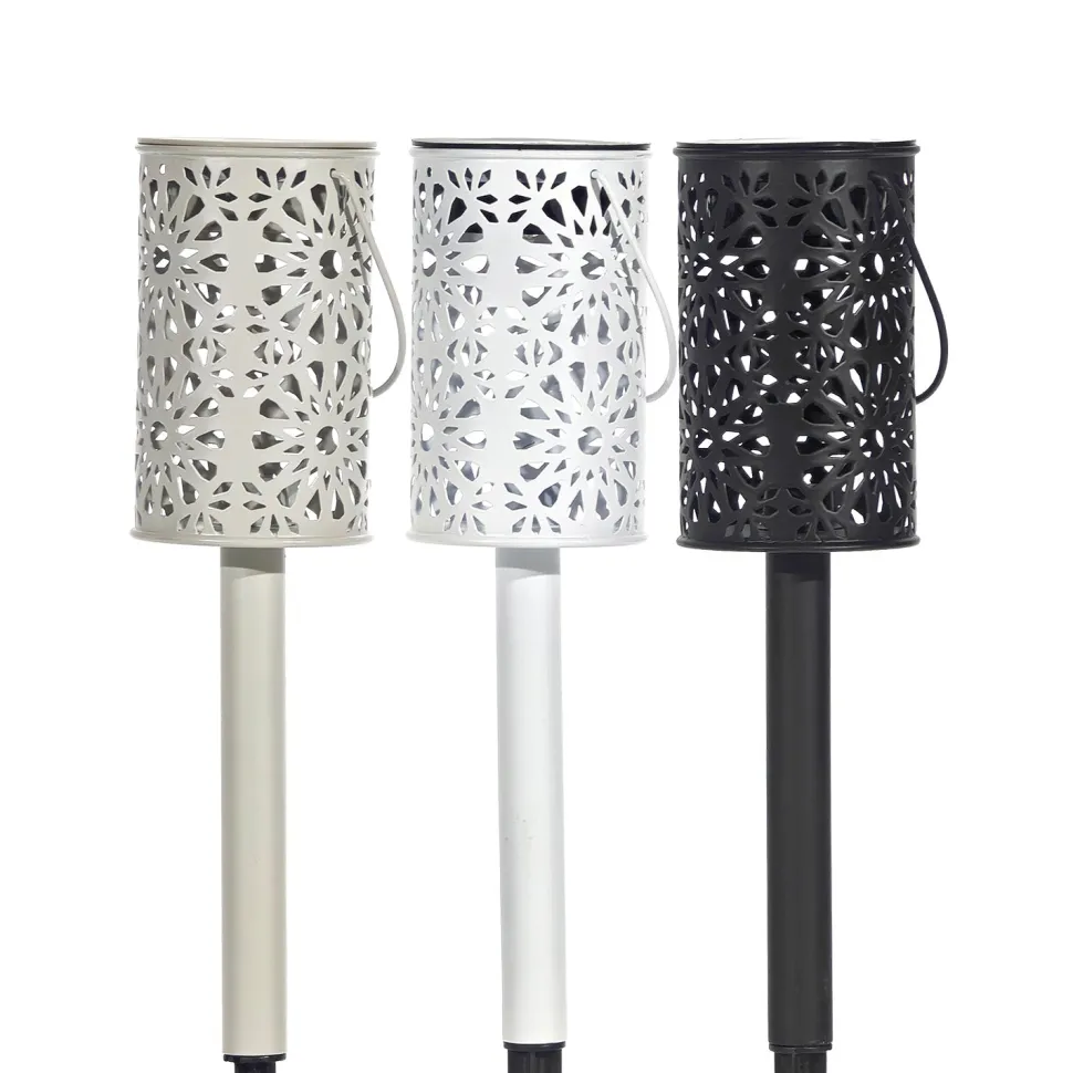 Lampada Solare Led da giardino in metallo con picchetto h40,5 cm