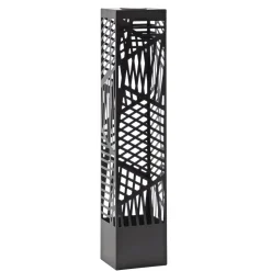 Lampada Solare Led da giardino in metallo Nera h100 cm