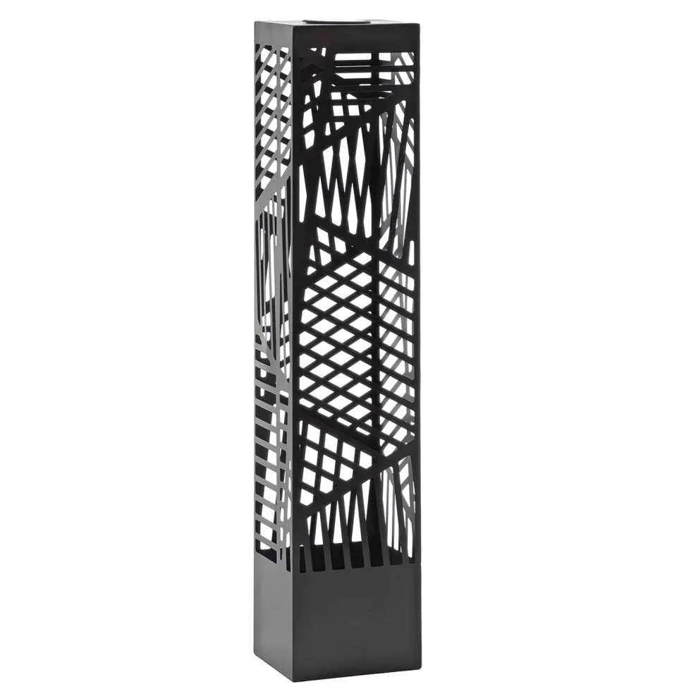 Lampada Solare Led da giardino in metallo Nera h100 cm