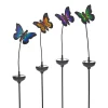 Lampada Solare LED Decorativa a Farfalla Luce Calda h64 cm